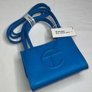 Vintage NWT Telfar Small Cyan Blue Shopping Bag Purse (TF-012-CYAN-S) Y2K Funky